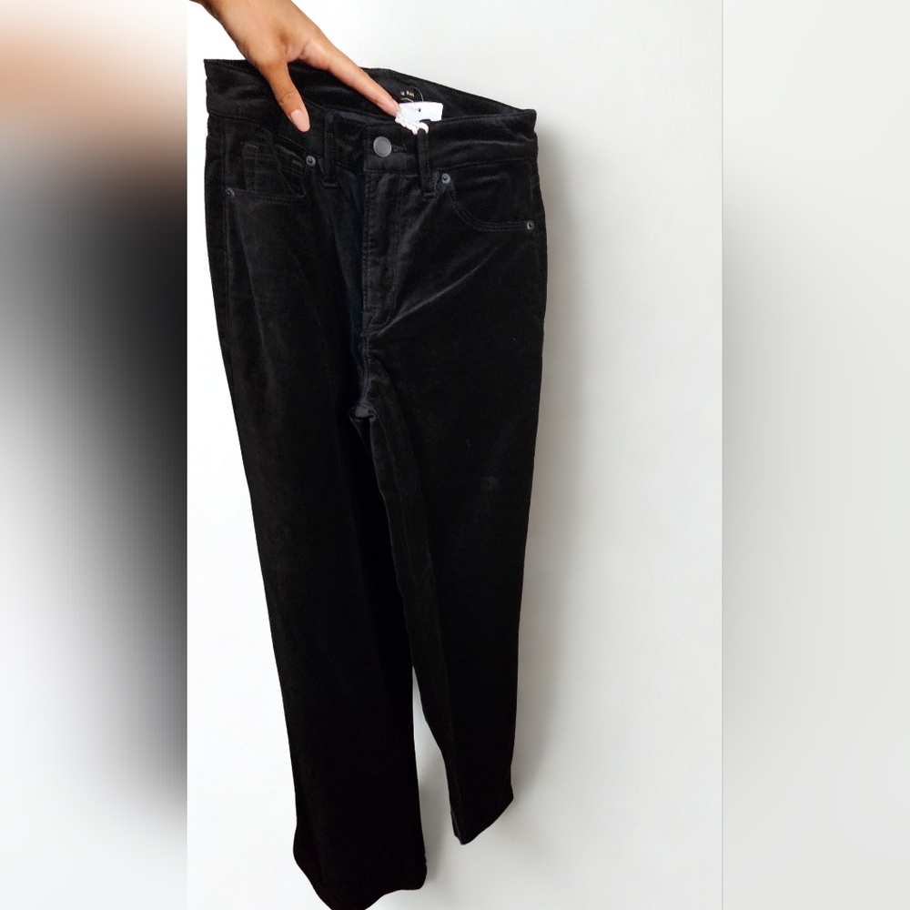 Good American Women’s High-Rise Velvet Wide-Leg Pants - Picture 4 of 5